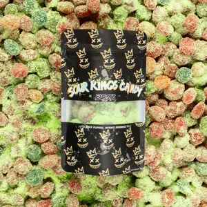 Sour Kings Candy - Green Apple Sour Gusher Bursts - Viral Sour Candy Snack