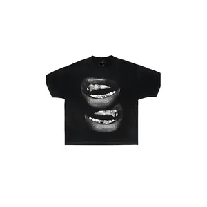 Grin Fang Mouth Garment-Dyed Boxy Shirt