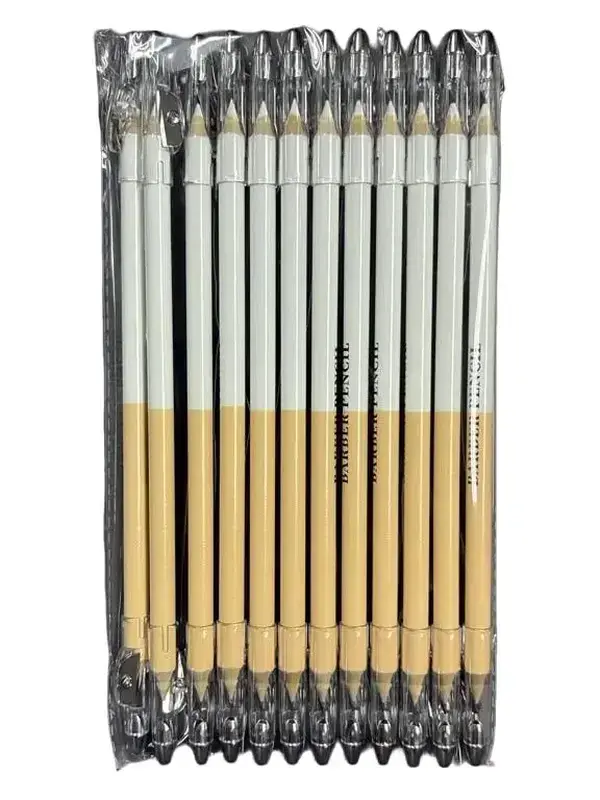 Professional White & Beige Marking Pencil Set (12 Pack) – Precision Outline Pencils for Personal Care