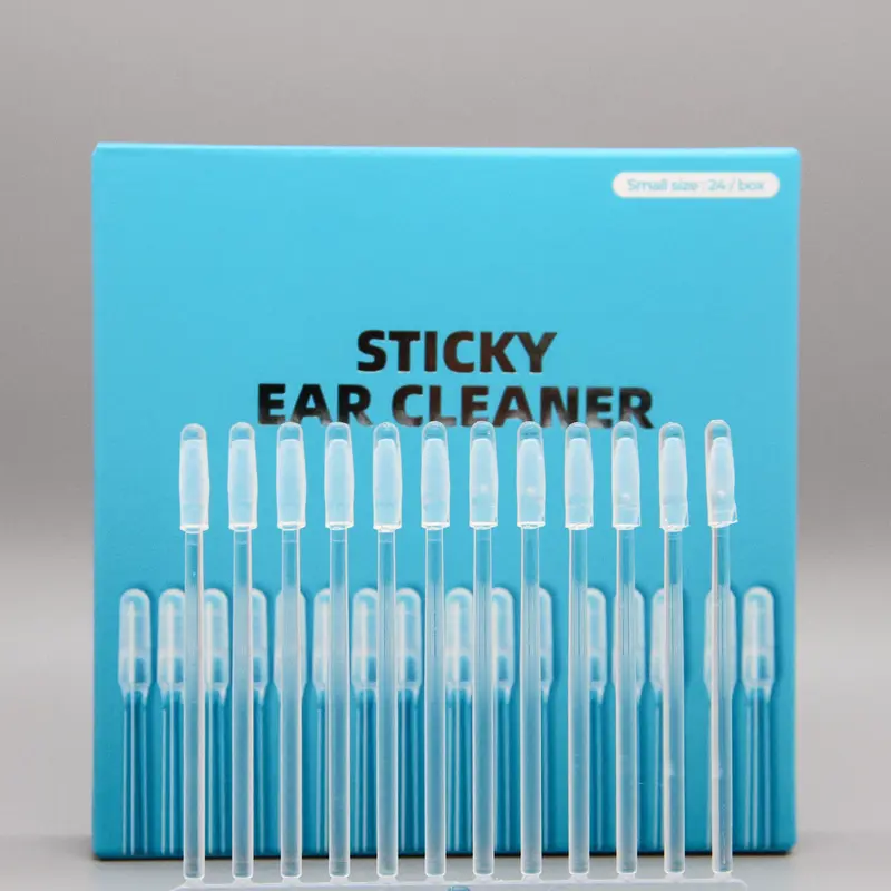 Earwax Removal Tool Set, Small Size 24/96 Pieces Sticky Ear Cleaning Stick, Safe for Adults and Children, Reusable Ear Cleaners, Earwax Removal Kit, Earwax Removal Products