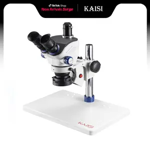 Kaisi TX-350E Professional Soldering Microscope,Trinocular Stereo Microscope, 7X-50X Magnification and WF10x23 Wide Field Eyepieces,Lab Stereo Zoom Microscopes for Electronics Repair outdoorfun