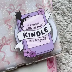 Book Lover Quote MagSafe Phone Grip – Kindle Reader Aesthetic Magnetic Pop Socket & Kickstand – Gift for Readers