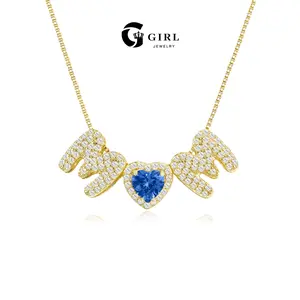 GGIRL Heart Birthstones Necklace For Mom, 18K Gold Plated Heart Birthstones Bubble Pendant Necklaces For  Mom Wife Dainty Jewelry Gift For Mother's Day Birthday For  TikTokShop HolidayHaul