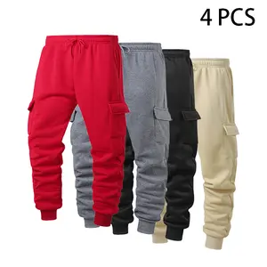 Men's drawstring ankle-length pants, simple and comfortable, suitable for sports and casual wear