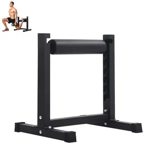 Bulgarian Split Squat Machine, One Leg Squat Stand, Single Leg Squat Roller, 7 Roller Heights Adjustable Stand-Alone Bulgarian Split Squat Stand for Lower Body Training