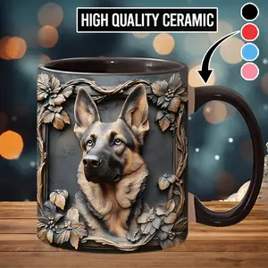 Strong German Shepherd Dog Accent Mug - dog6403