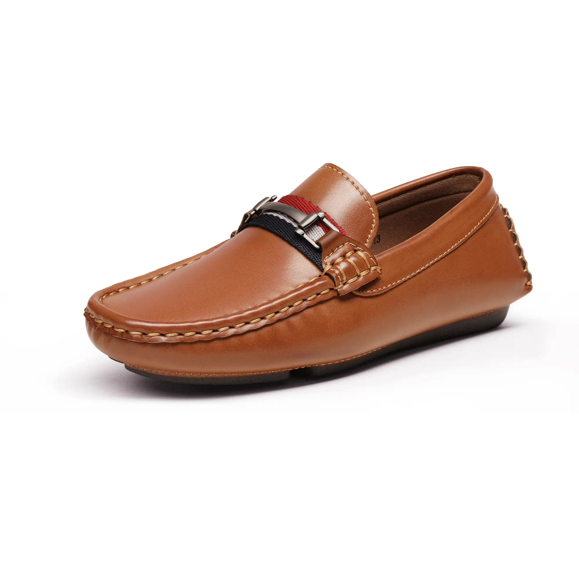 BRUNO MARC Boys' Comfortable Horsebit Loafer Shoes - Durable Design for Everyday Wear