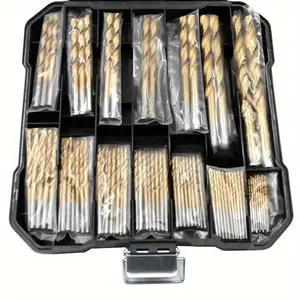 99 pcs High Speed Steel Drill Bit Set for Hand Making Woodworking Engraving Jewelry Making Cylindrical Hand Drill Mini Hand Drill Hole Punch Tool Drill Bits Set