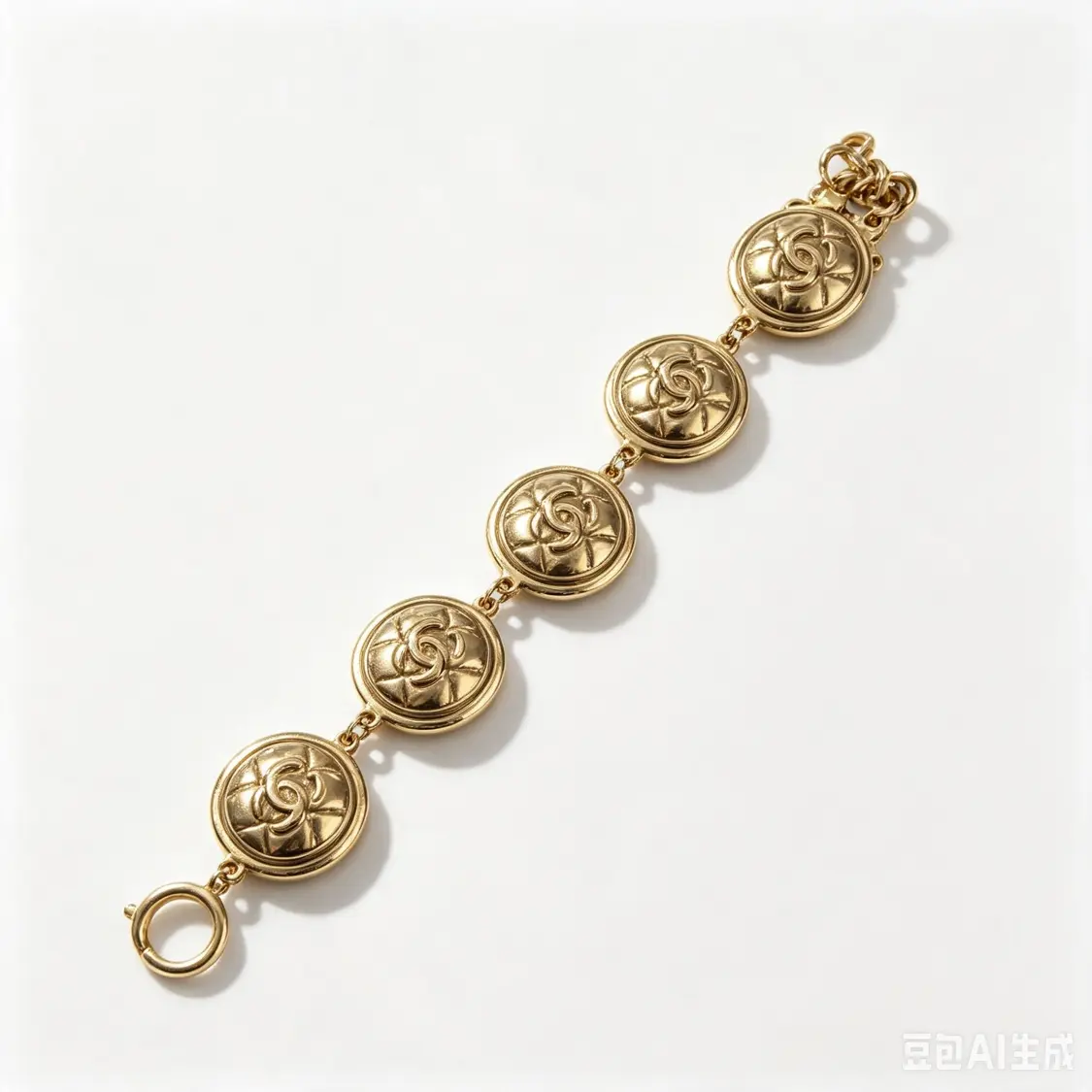Pre-owned CHANEL Belt Chain AUTH Coco Vintage Rare Logo Gold Medal Necklace Pendant 4000039878379