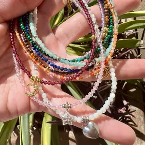 Crystal Bead Anklets with Clasp Closure natural Accessory For Outfit Jewelry For Warm Weather