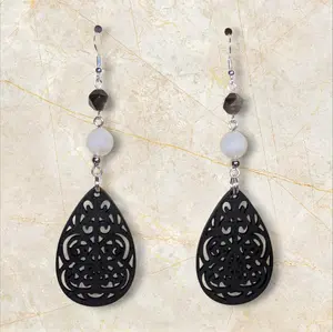Obsidian Boho Earrings