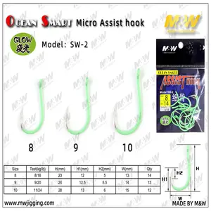 M&W International Ocean Smart Luminous Hook SW-2 - Fishing Hook for Saltwater Fishing