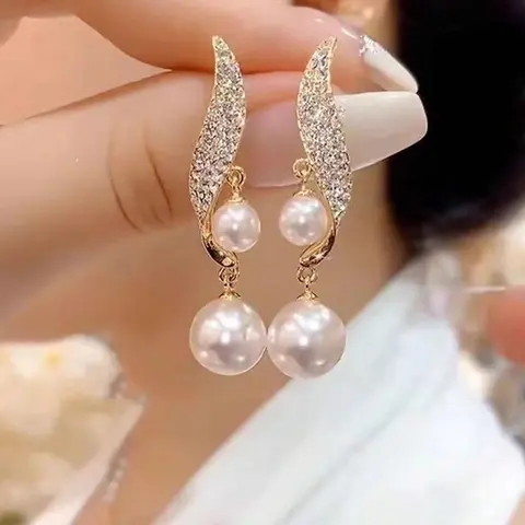 Faux Pearl Decorated High Quality Earrings, Ear Accessories, Stylish Jewelry, Elegant Jewelry for Party, Daily Clothing Decor, Trendy All-match & Exquisite Jewelry for Birthday Gift
