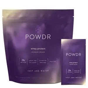 drinkpowdr Whey Protein – 5-Protein Blend for Muscle Support + Post-Workout Recovery with Creatine, Glutamine & Collagen – Natural Flavor, No Chalky Feel
