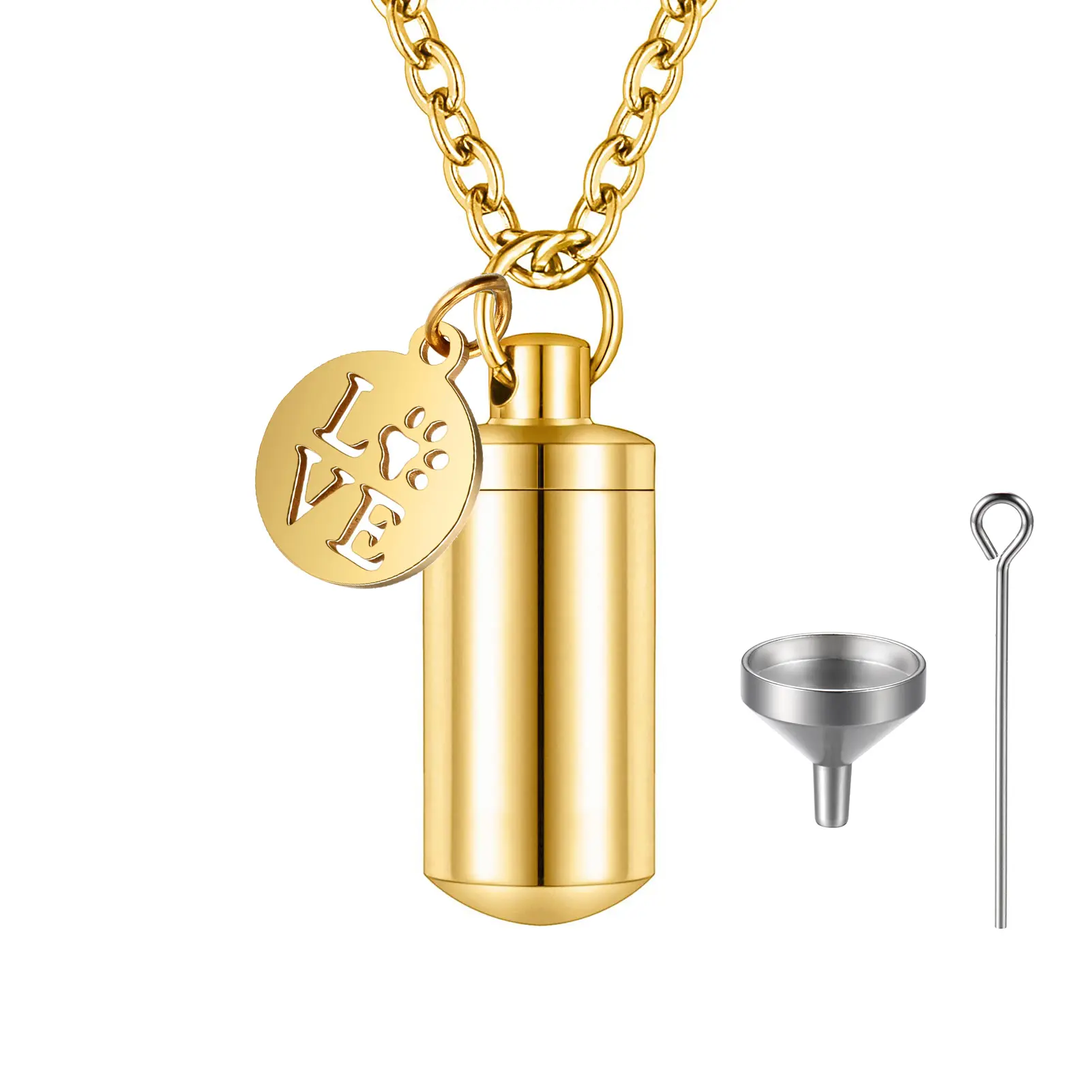 OIDEA Pet Memorial Photo Locket Necklace - Stainless Steel, Rust-Resistant Metal Construction, Animal Charm Memory Loop Pendant for Women, Dog Cat Keepsake Jewelry, Rust-Resistant Necklaces, Metal Construction Necklaces