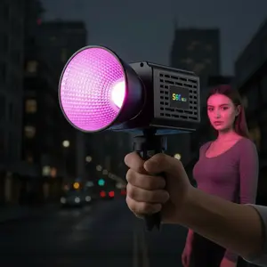 2026 Upgraded RGB COB Video Light 12000mAh Rechargeable| Handheld Portable Fill Light| Adjustable 3200K-6500K| For Live Streaming, Photography & Filmmaking