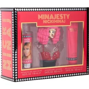 Nicki Minaj Minajesty Set-Eau De Parfum Spray 3.4 Oz & Body Souffle 3.4 Oz & Fragrance Mist 4 Oz For Women