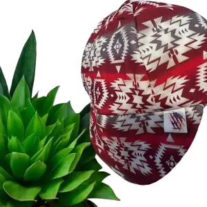 Red Tribal Welding Cap
