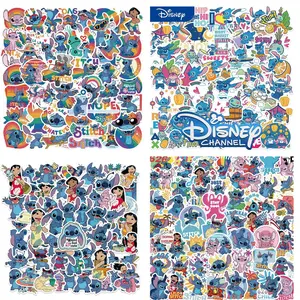 Disney Stitch Stickers - 50 Pcs Collectible Vinyl Stickers with Rainbow Designs & Fun Quotes for Kids Teens Scrapbooking & Laptop Decals
