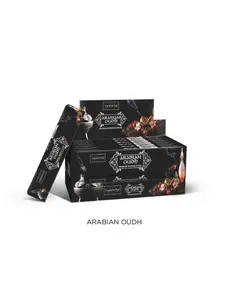Nandita Arabian Oudh Dozen Incense Sticks 15g x 12 Packs Aromatic Sage Scented Home Fragrance Non-Chemical Ingredients Made in India