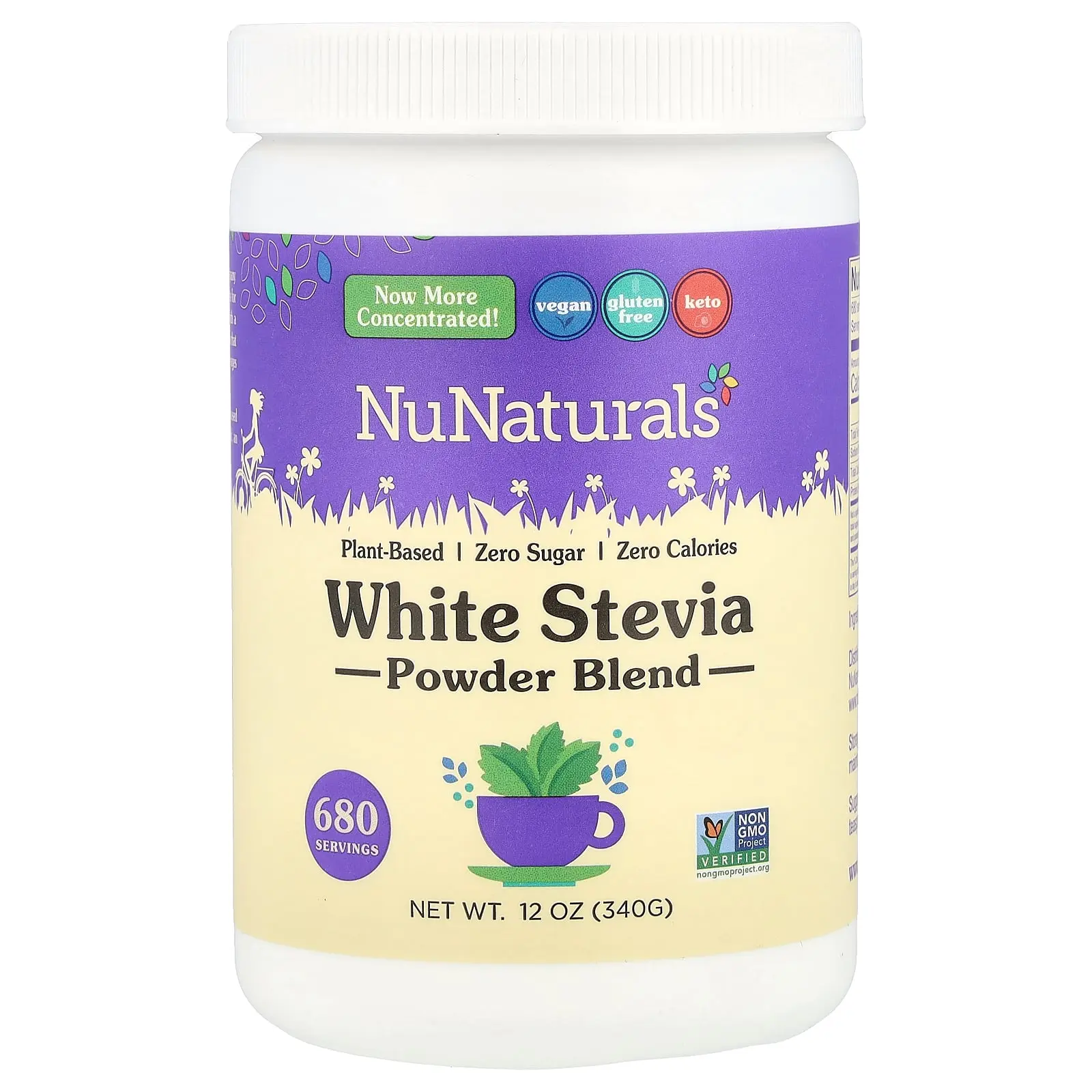 NuNaturals White Stevia Powder Blend, 12 oz (340 g)