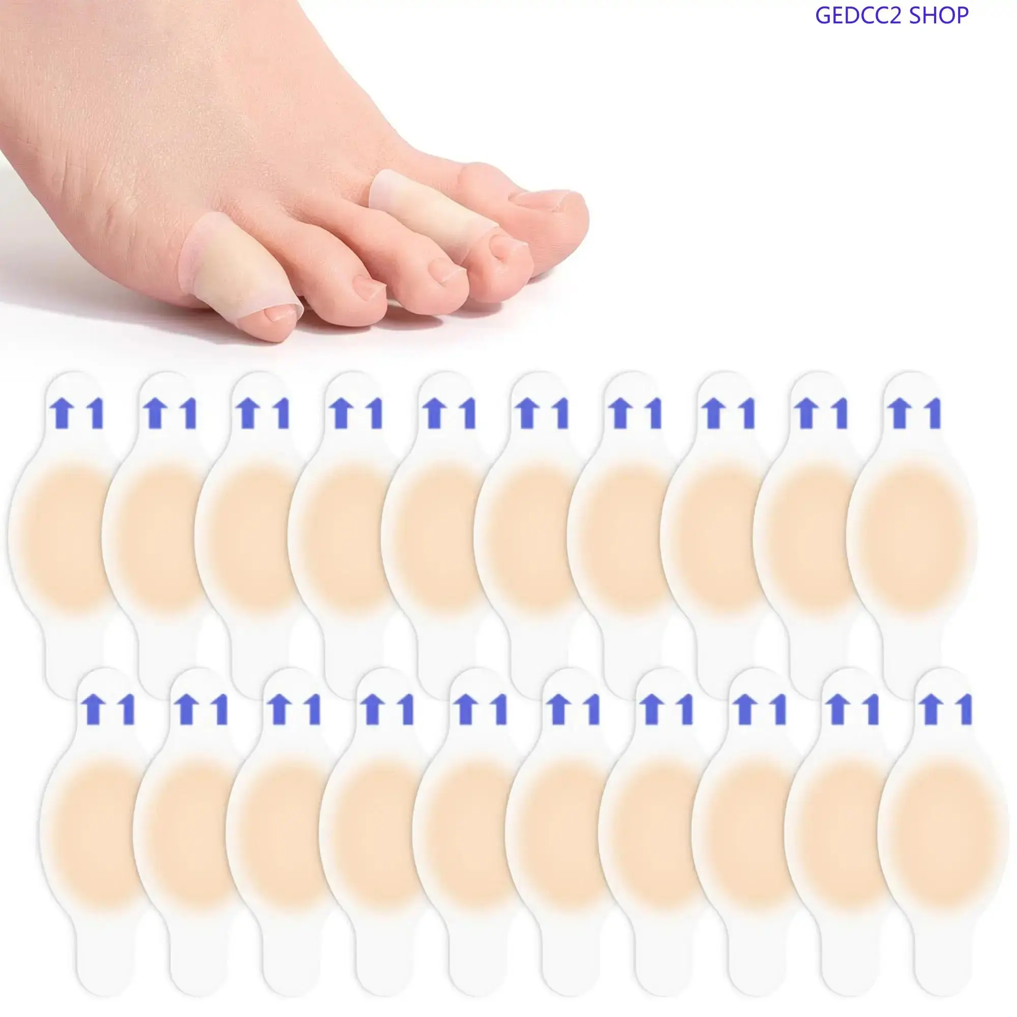20-Pack Gel Heel Cushions, Hydrocolloid Blister Prevention Bandages for Feet, Water-Resistant Heel Pads for Pain Relief, Friction Protection & Shoe Comfort