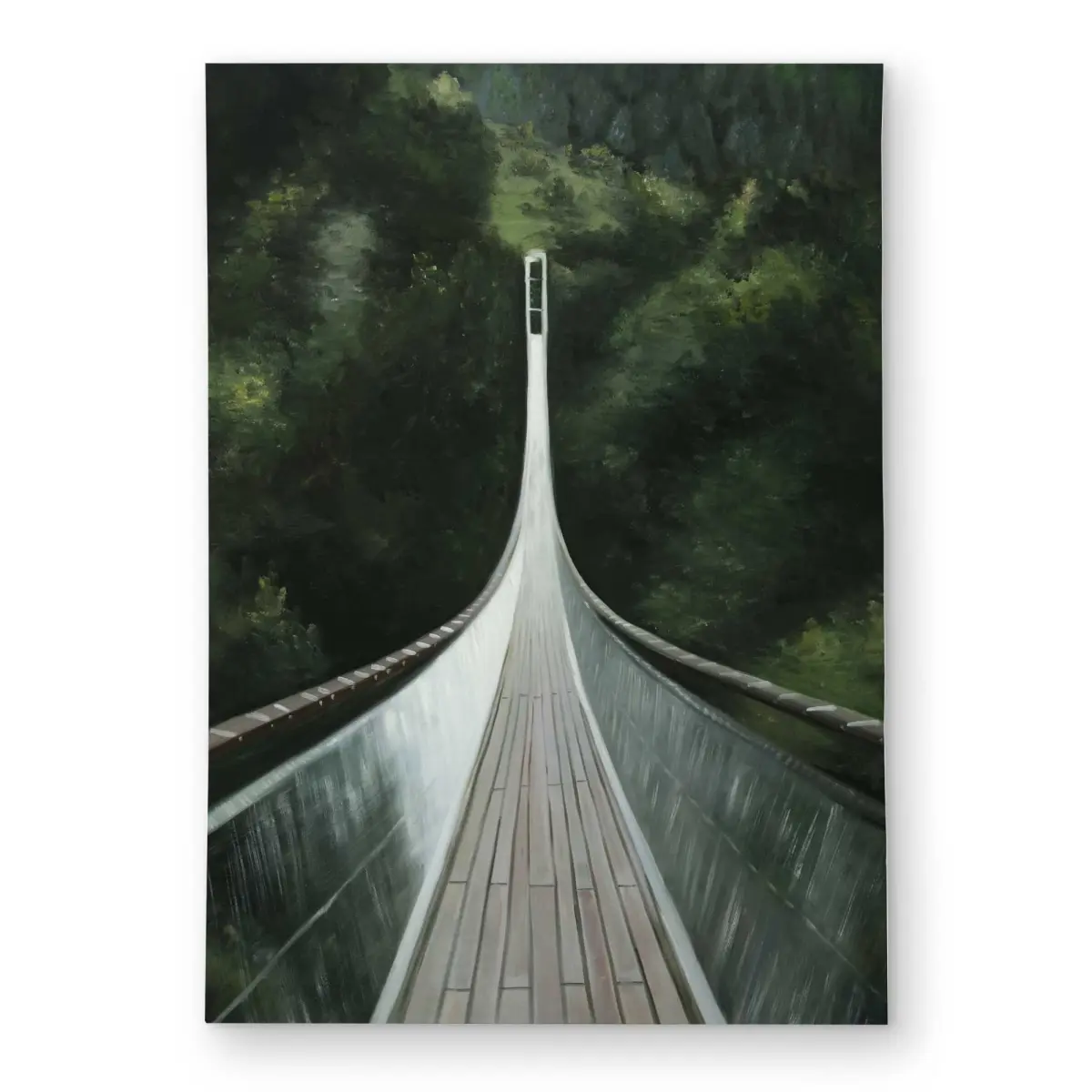 212 MAIN 5x7 ft. Modern Weatherproof Tree Print Outdoor Steep Bridge Rectangle Area Rug, Rectangular Household Textile Home Decor Carpet