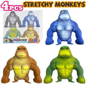 Super Stretchy Gorilla Fidget Toy Squishy Monkey Funkee Monkee Gorillas Taba, Squeeze Stretchy Monkey- Original Sensory/Fidget Collectible Toys Children's Holiday Party Gifts, Christmas, Halloween, Easter Basket Stuffing, Classroom Rewards For Kids.