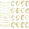 25pcs Anklets and Toe Rings for Women, Layered Ankle Bracelets, Flower & Evil Eye Toe Rings, Adjustable Foot Jewelry Set, Jewelry Gift Set