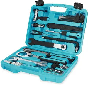 #SpringGlowUp DURATECH Bike Repair Kit, Bicycle Tool Kit with Carry Case, Bike Accessories for Repairing Tyres, Brakes, Chains, Pedal, Mountain Bike & Road Bike Maintenance, Great Gift for Men, Women