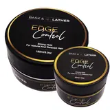 BASK & LATHER Strong Hold - Thick Edges - Edge Control Gel - No Flake, Thick Edges for 4C & All Hair Types
