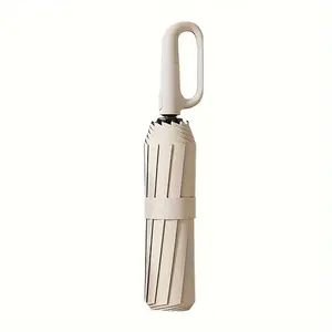 Travel Folding Golf Umbrella 10 Ribs Automatic Open Close Lightweight Compact Portable Backpack Car Parasol Outdoor Sun Rain Protection Men Women Carabiner Handle Design Water Proof, Compact Foldable Umbrellas, Foldable Retractable Umbrellas