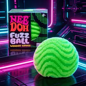 Squeeze Fun Fuzz Ball Wonder Waves Sensory Squeeze Toy – Ultra Soft Velvet Texture & Wavy Design, Relaxation Toy & Ideal Party Gift for All Ages