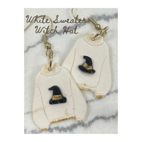 Sweater Weather Polymer Clay Earrings - Handmade Fashion Accessories arcilla poli merica