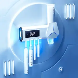 Smart Toothbrush Sterilizer Ultraviolet Sanitizer 5V Protector Bathroom Electric Sterilization Wall-Mounted Shelf Storage Tactical