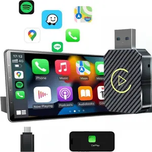 2 in 1 Wireless  CarPlay Adapter, Converts Wired to Wireless for Factory Wired CarPlay Cars from 2016+ Android Auto Driving