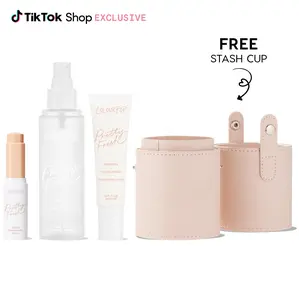 ColourPop Complexion Set – Primer, Foundation, Setting Spray + Free Storage Cup