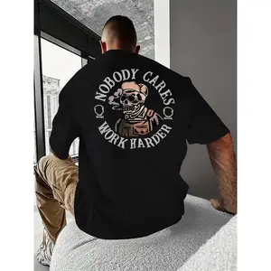 Mens Motivational Skull Graphic Tee - Featuring the Quote Grind Now, Shine Later & Edgy Design on a Soft, Relaxed Fit Short Sleeve Shirt. This Comfortable & Breathable Top is Perfect for Gym Sessions, Summer Workouts, Streetwear Style, and Everyday Hus