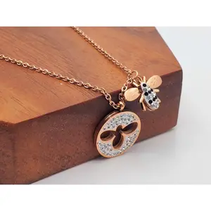 Bee Charm Necklace, Necklace Queen Bee Jewelry Charm Necklace Bumblebee