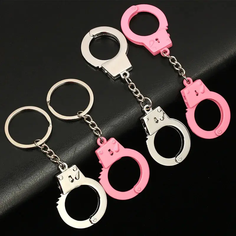 Mini Handcuffs Keychain Functional Tiny Handcuffs