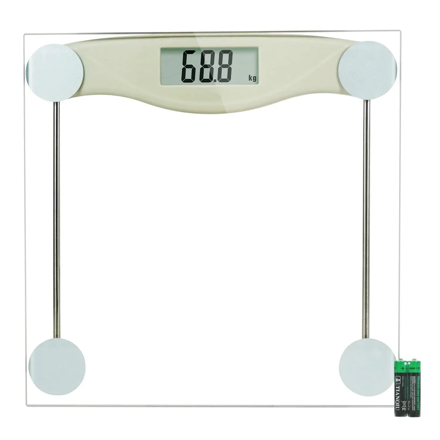 Bathroom Scale for Body Weight Digital Weighing Scale Grey | 0.2lb Steps, 330lb Capacity, Clear Screen, Step-On Technology, Accurate Electric Weight Loss Watcher, Included Battery, Gifts Healthcare