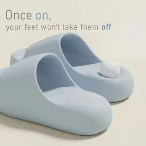 Soft And Comfortable Waterproof Cloud Slippers, Cloud Foam Thick-Soled Slippers, Resistant To Deformation, Shock-Absorbing And Non-Slip, Suitable For Both Indoor And Outdoor Use
