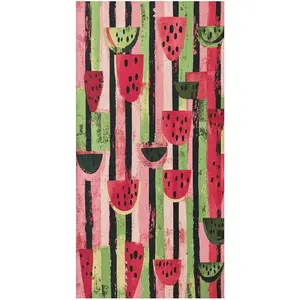 Beach beach towels Red Watermelon Design Pool beach towel Quick-Dry & Super Absorbent Summer Fruit Watermelon Slice with Black Seeds Sand Free Quick Dry beach towels Pool Travel Swimming 30x63 Inch