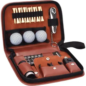 Golf Gifts for Men and Women, Golf Accessories Set with Hi-End Case, Golf Balls, Rangefinder, Golf Tees, Brush, Multifunctional Divot , Scorer, Golf Ball Clamp
