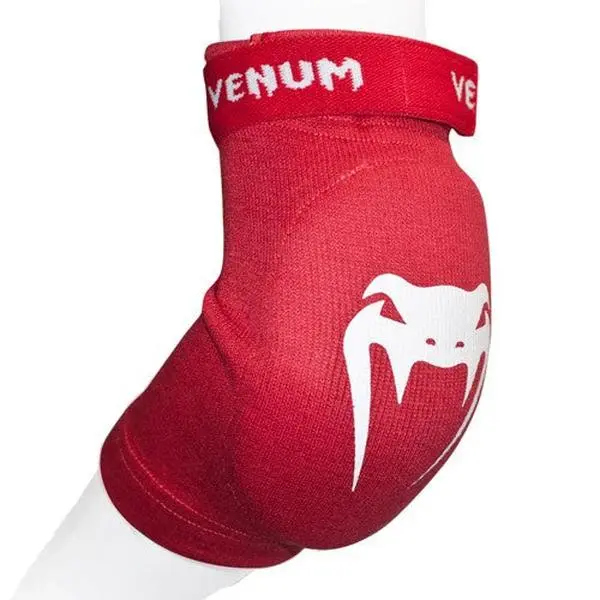 Venum Kontact Red Cotton Elbow Protector, Muay Thai Protective Gear, Elbow Brace & Protective Sleeves for MMA, Mma Training Gear, Sports Sleeve, Cotton Fabric, Sleeve Protective Gear