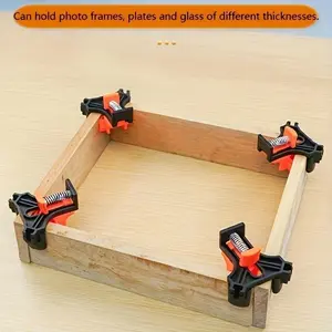 4-Piece Adjustable 90-Degree Angle Clamp Set, Durable Reusable Woodworking Tool, Perfect for Right Angles and T-Joints