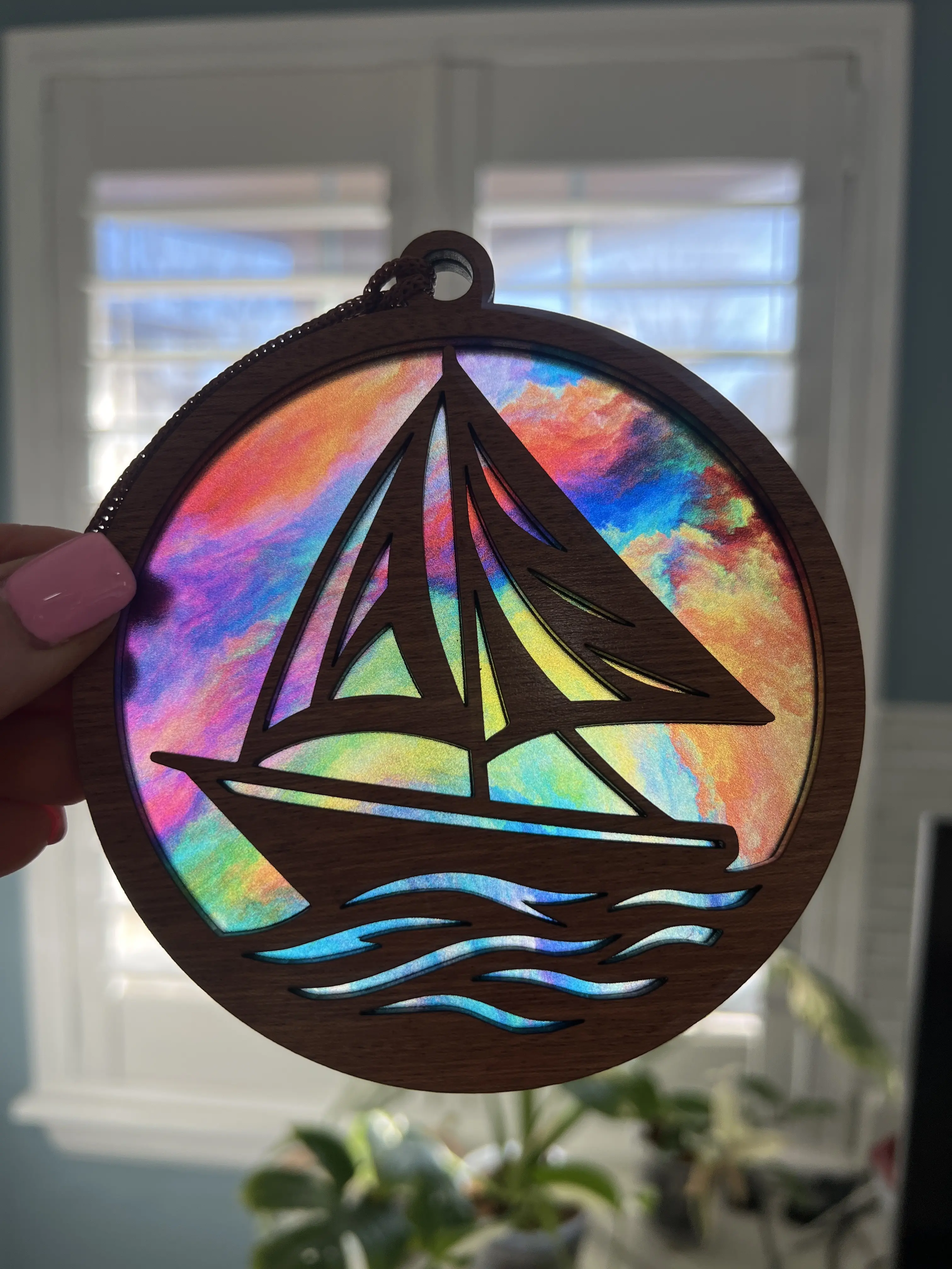 Sailboat Suncatcher for Sunny Window