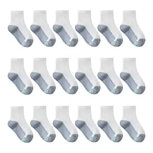 18 Pairs Kids Boys Girs Socks Athletic Basketball Youth Sport Crew Cotton Breathable Soft Socks School Uniform Casual Basic Socks