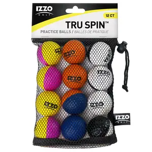 Izzo Golf Tru-Spin Practice Balls - 12 Pack