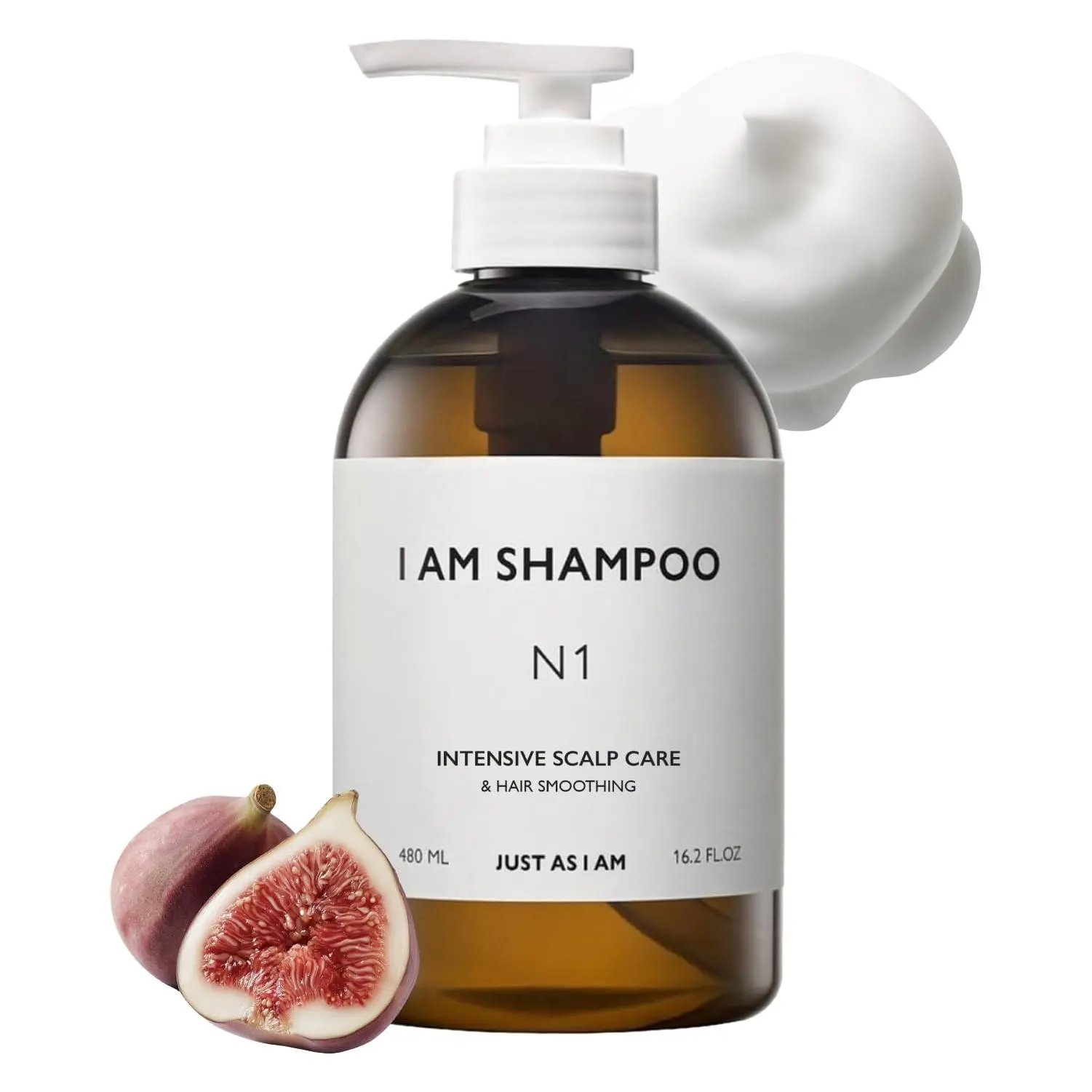 JUST AS I AM Shampoo N1 – Squalene Intensive Scalp care Shampoo With 24-Hour Oil Control (16.2 fl oz)